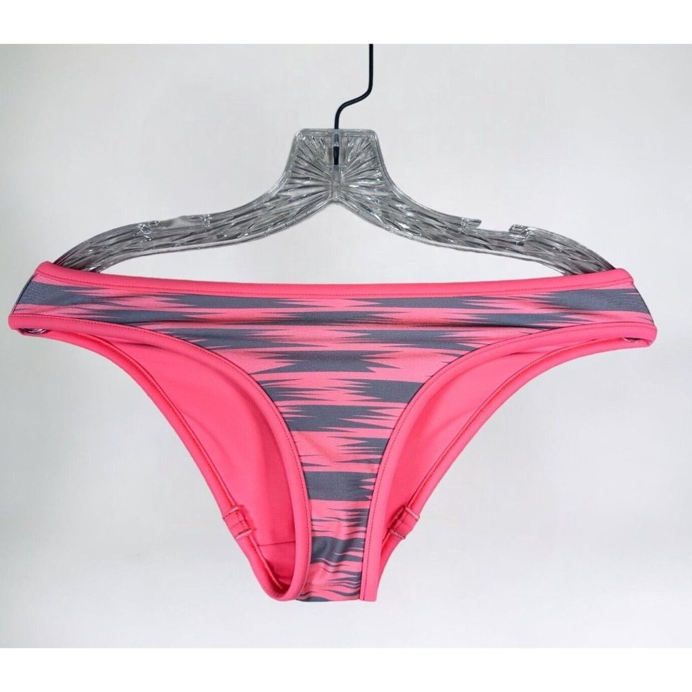 Chubbies Bikini Bottom Womens Small Coral Gray Tribal Aztec Print Swimsuit